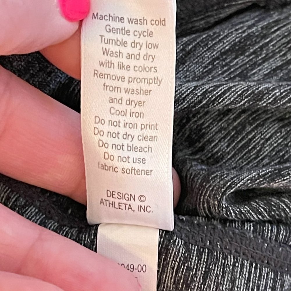 Women's XS Heathered Gray Athleta Tight Ankle Leggings Fitted Stretch - Picture 8 of 9